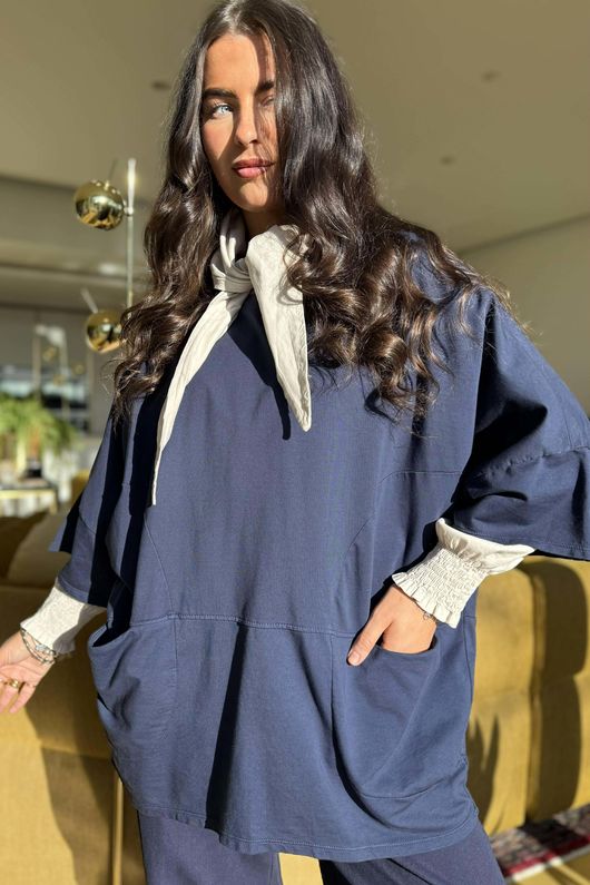 Lagen Nola Oversized Sweat Navy